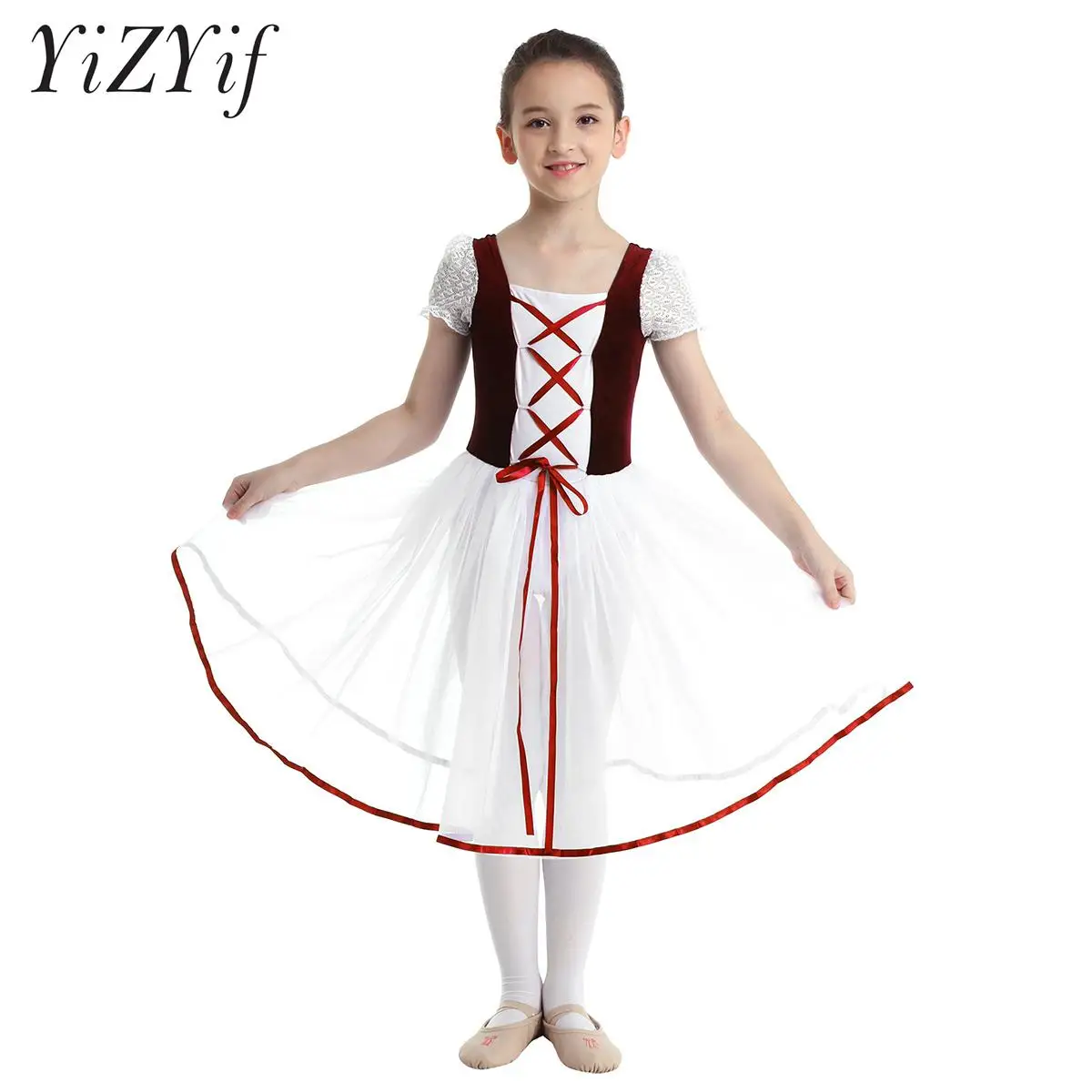 Kids Girls Bubble Short Sleeve Velvet Tulle Princess Dress Ballet Dance Skirted Leotard Christmas Stage Performance Costume
Kids Girls Bubble Short Sleeve Velvet Tulle Princess Dress Ballet Dance Skirted Leotard Christmas Stage Performance Costume