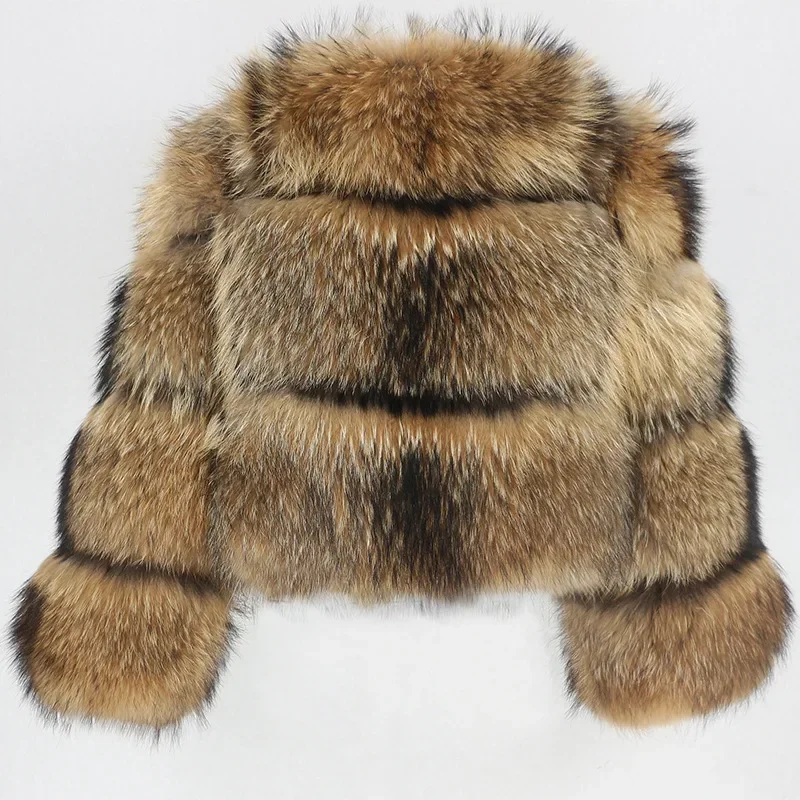 Women Fake Raccoon Fur Jacket Autumn Winter Faux Fur Fox Coats Short Coat Jackets Furry Outerwear Elegant Thick Warm Coats 28 Sb2ebaf04ae4749428f9b00e93a1f1842H
