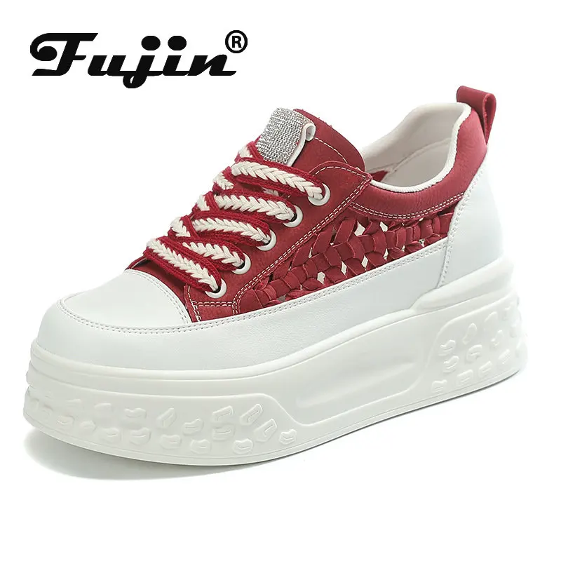 Fujin 7cm 2024 Hollow Genuine Leather Women Casual Summer Platform Wedge Ankle Boots Chunky Sneakers Vulcanize Breathable Shoes
Fujin 7cm 2024 Hollow Genuine Leather Women Casual Summer Platform Wedge Ankle Boots Chunky Sneakers Vulcanize Breathable Shoes