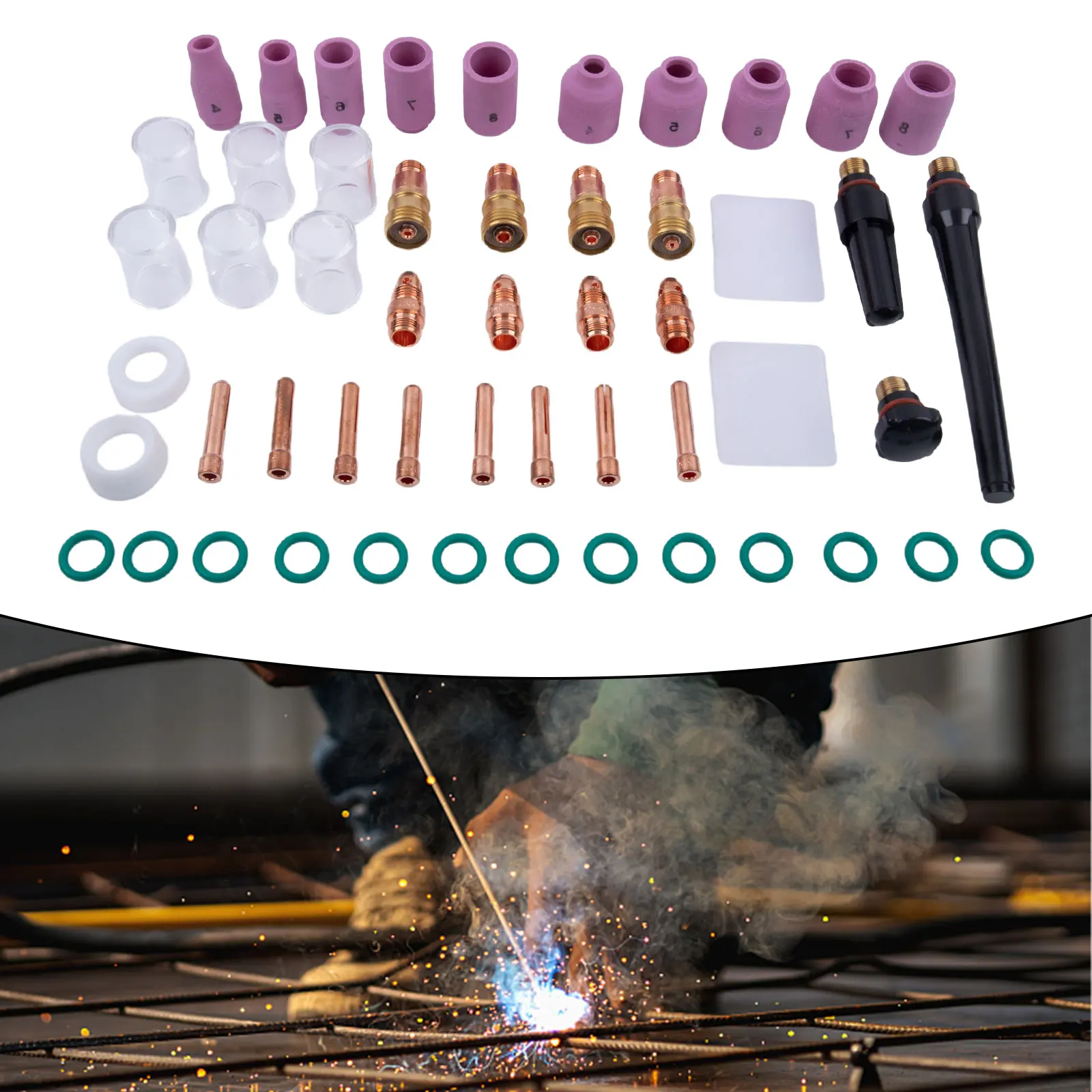 TIG Welding Torch Accessories Industrial Accessories Collets Consumables For Synopsis WP-17/18/26 Gas Lens Kit
TIG Welding Torch Accessories Industrial Accessories Collets Consumables For Synopsis WP-17/18/26 Gas Lens Kit