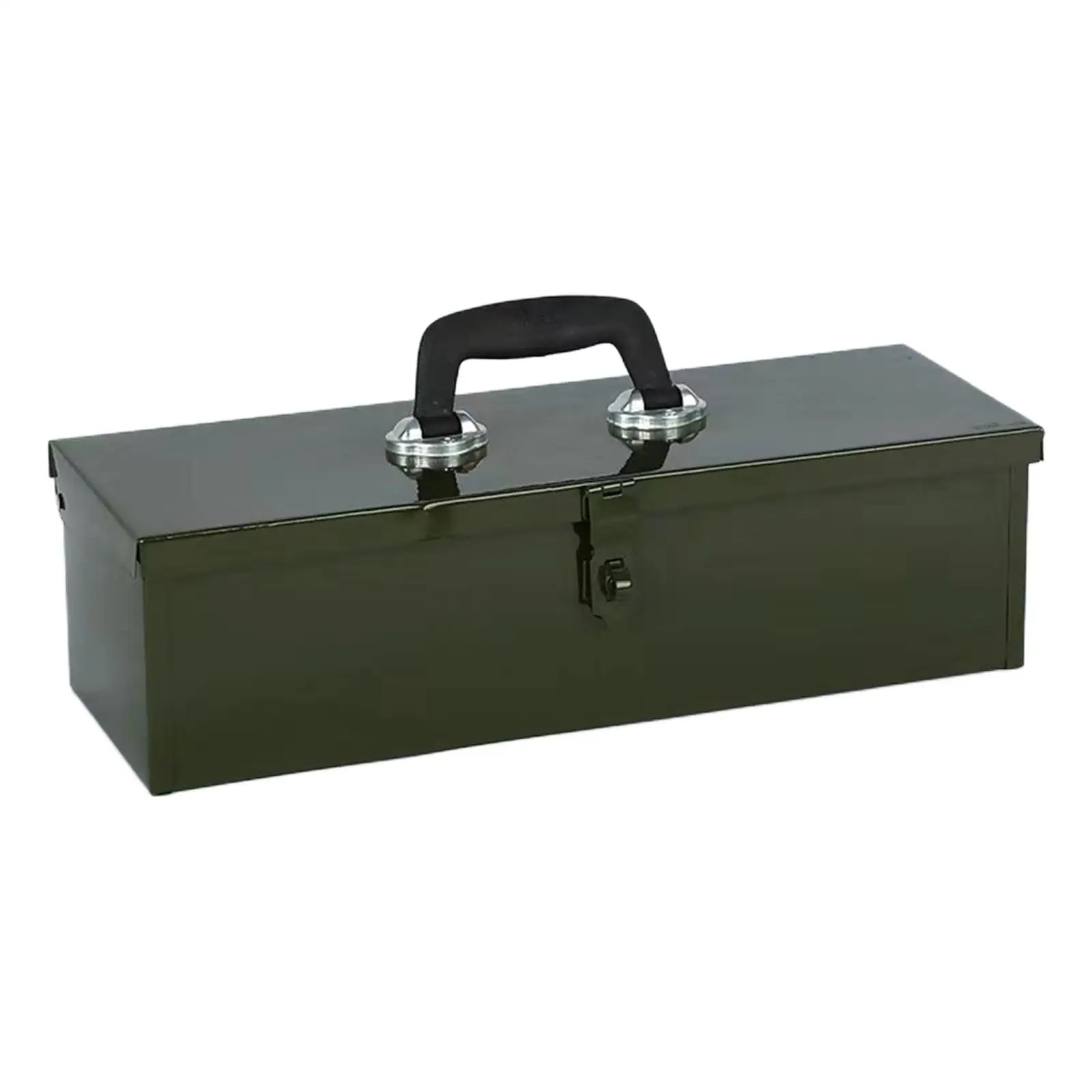 

Iron Tool Box with Latch Closure Container Tool Chest Portable Tool Organizer Multipurpose for Workshops Garages Electrician