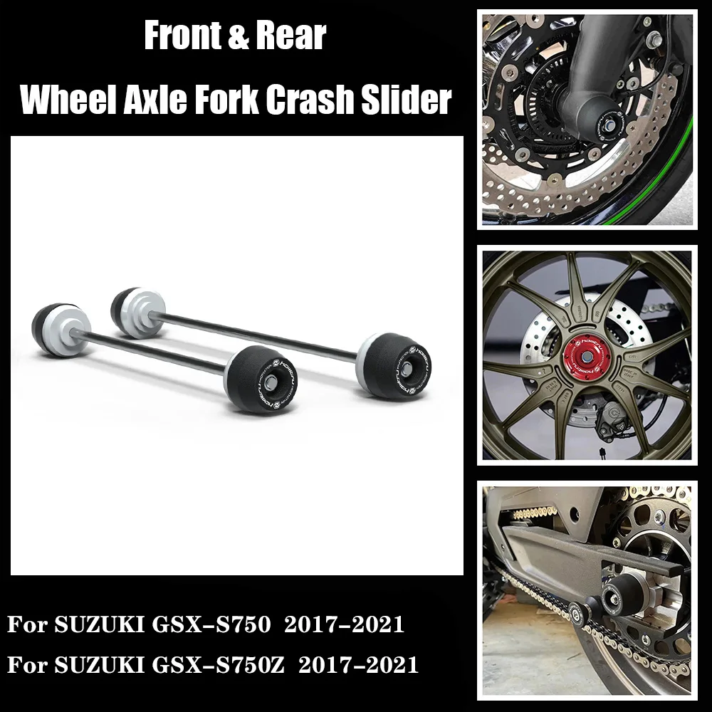 Для Suzuki GSX-S750 2017-2021 защита от повреждения переднего и заднего колеса шпинделя 
Для Suzuki GSX-S750 2017-2021 защита от повреждения переднего и заднего колеса шпинделя