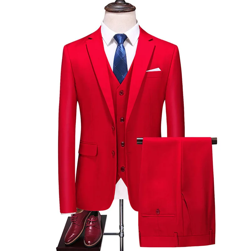J84 Men's three-piece suit British style slim wedding dress multi-color large size suit groomsmen suit
J84 Men's three-piece suit British style slim wedding dress multi-color large size suit groomsmen suit