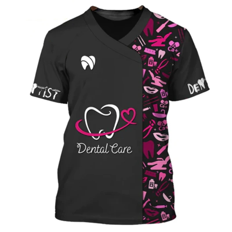 Dentists Shirts Women's T-shirt O-neck Personalised Nurses Uniform 3D Print Short Sleeve Overalls Female Oversize Ladies Clothes
Dentists Shirts Women's T-shirt O-neck Personalised Nurses Uniform 3D Print Short Sleeve Overalls Female Oversize Ladies Clothes