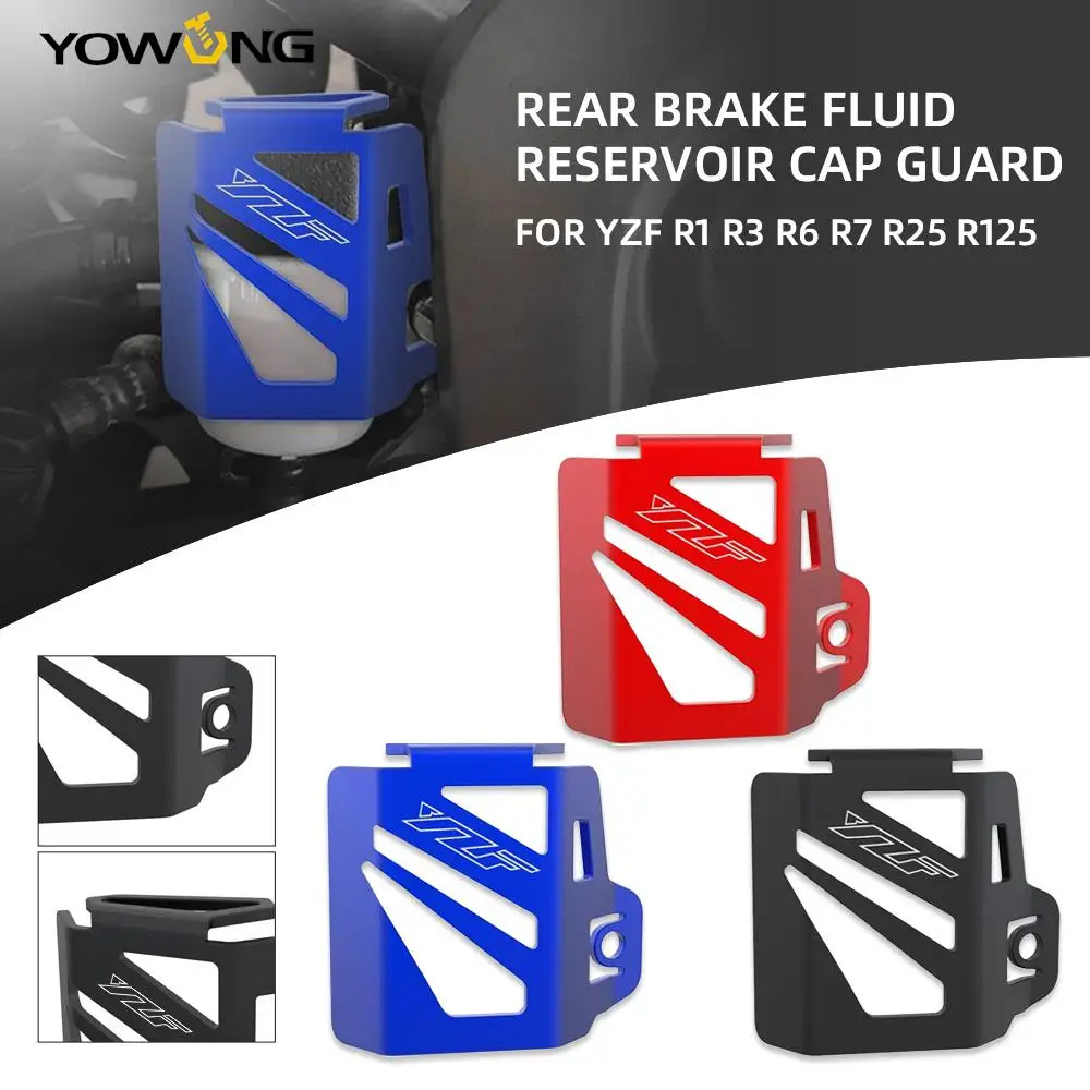 

Motorcycle For YAMAHA YZFR3 YZFR1 YZFR6 yzf r25 YZF R1 R3 R6 R7 R125 Aluminum Rear Brake Fuel Tank Fluid Reservoir Cover Guard