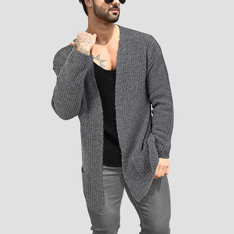 Vintage Pure Color Knit Mid Cardigan Men Knitwear Casual Slim Fit Long Sleeve V Neck Knitted Jacket For Mens Spring Sweater Coat
Vintage Pure Color Knit Mid Cardigan Men Knitwear Casual Slim Fit Long Sleeve V Neck Knitted Jacket For Mens Spring Sweater Coat