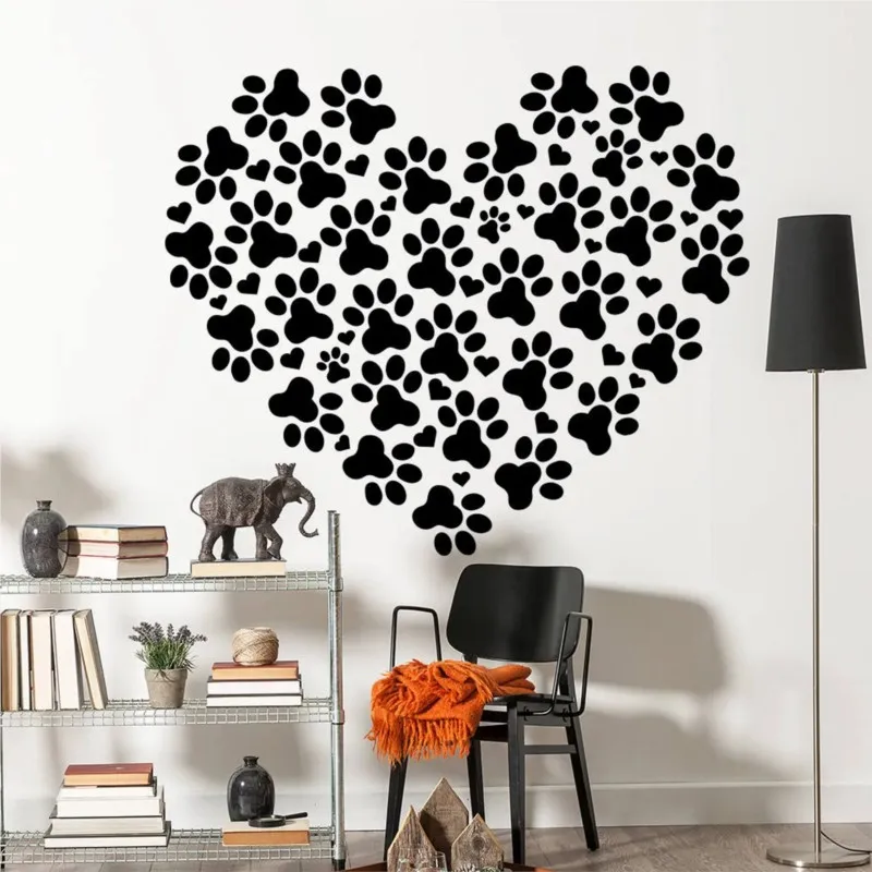 Heart Wall Decal Animal Dog Claw Decal Pet Shop Veterinary Design Living Room Home Decoration Vinyl Decal Removable cw06
Heart Wall Decal Animal Dog Claw Decal Pet Shop Veterinary Design Living Room Home Decoration Vinyl Decal Removable cw06