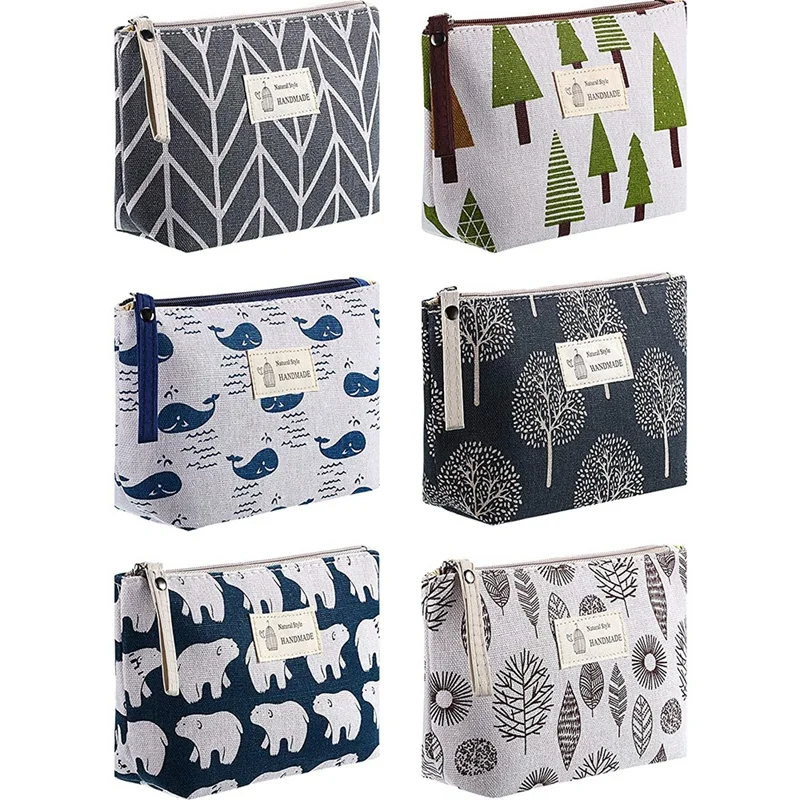 6 шт., холщовые косметички с принтом, на молнии
6 шт., холщовые косметички с принтом, на молнии