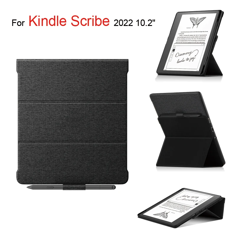 

For Kindle Scribe 2022 Case 10.2 inch Ultrathin Magnetic folding Stand PU Back for Kindle Scribe 10.2" Cover 2022 With Pen Slot