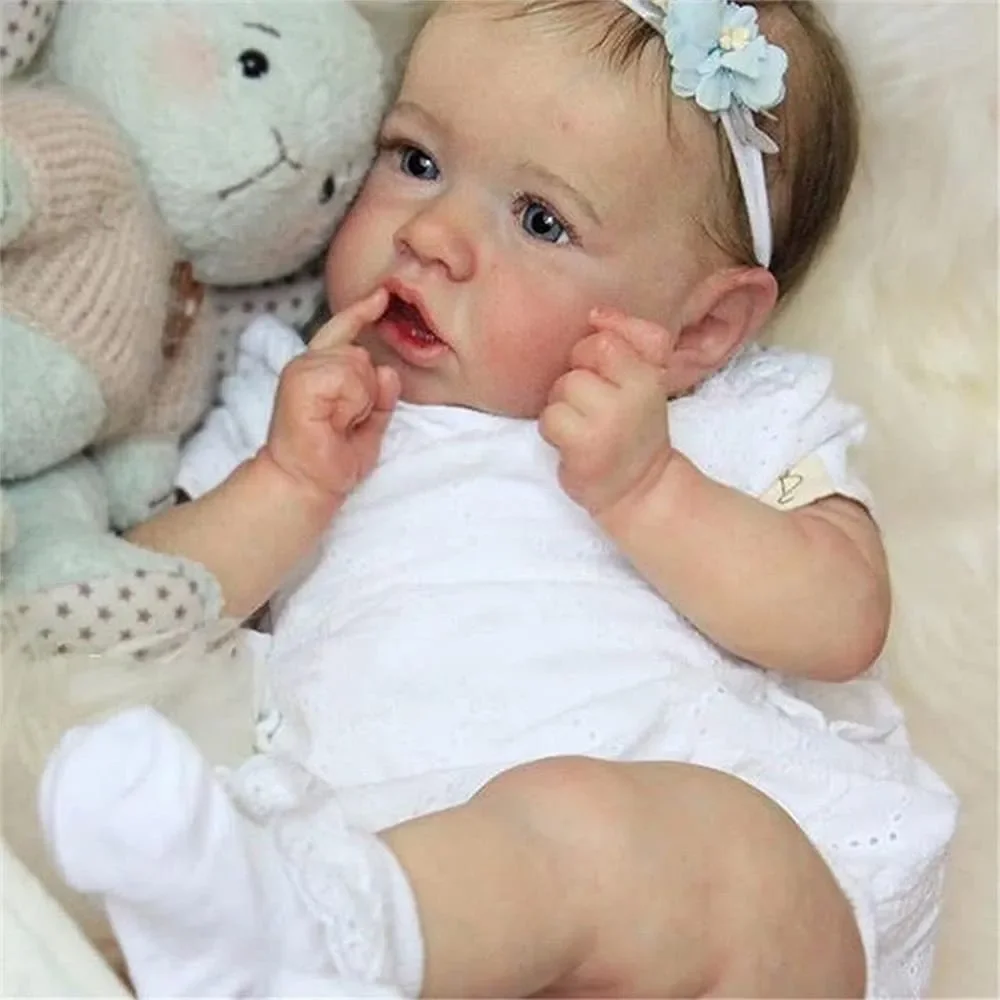 22inch Full Body Silicone Waterproof Reborn Doll Hand-Detailed Painting Lifelike 3D Skin Tone Toy Toddler Baby Doll With Cloth
22inch Full Body Silicone Waterproof Reborn Doll Hand-Detailed Painting Lifelike 3D Skin Tone Toy Toddler Baby Doll With Cloth