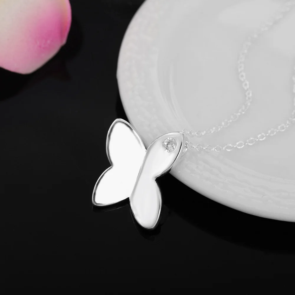 Hot 925 Sterling Silver crystal Butterfly Pendant Necklace for woman Christmas gifts fashion party wedding accessories Jewelry
Hot 925 Sterling Silver crystal Butterfly Pendant Necklace for woman Christmas gifts fashion party wedding accessories Jewelry