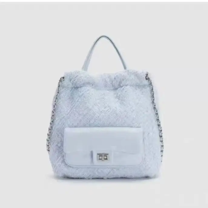 Korean 2023New High End Blue Woolen Drawstring Commuter Shoulder Bag for Women Fashion Fragrant Style Versatile Chain Backpacks
Korean 2023New High End Blue Woolen Drawstring Commuter Shoulder Bag for Women Fashion Fragrant Style Versatile Chain Backpacks