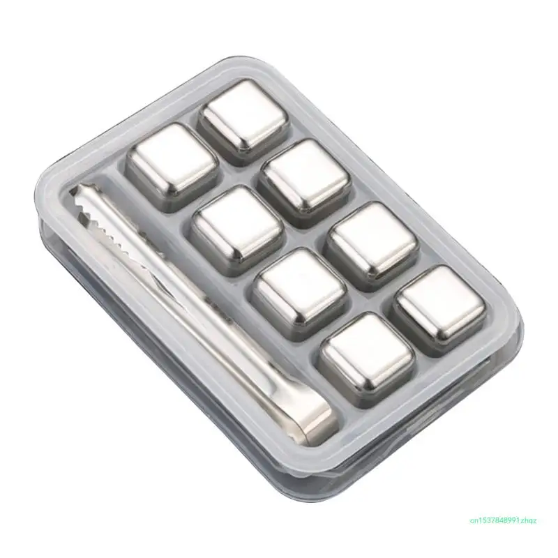 

Reusable Ice Cubes Metal Stones Stainless Steel Ice Cubes For Whiskey Cooling Chilling Ice Cubes Beverage Juice Stones
