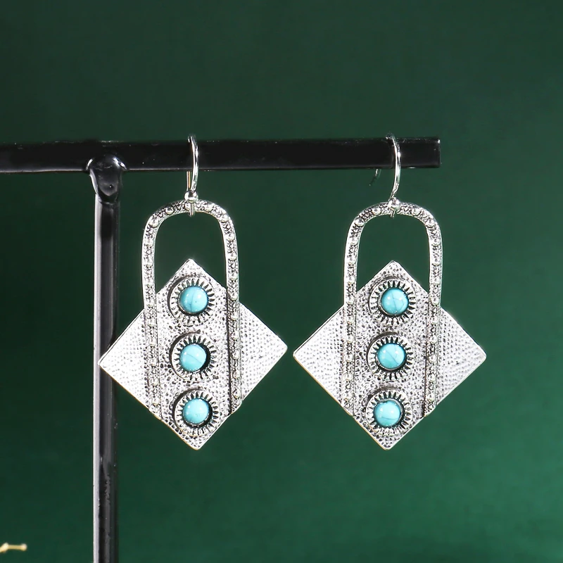 Bohemia Ethnic Blue Beads Earrings Silver Color Geometry Drop Hook Earrings for Women Party Earring 2023 New Jewelry
Bohemia Ethnic Blue Beads Earrings Silver Color Geometry Drop Hook Earrings for Women Party Earring 2023 New Jewelry