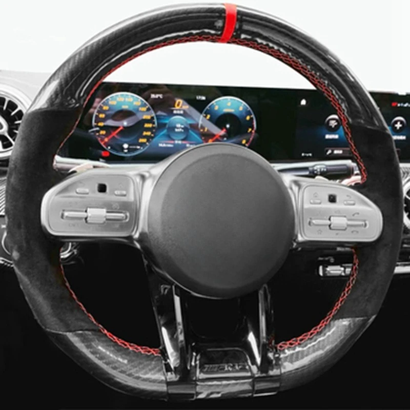 Anti-Slip Original Steering Wheel Braid Black Suede Leather Car Steering Wheel Cover For Mercedes-Benz AMG C43 E53 S63 GLE G63
Anti-Slip Original Steering Wheel Braid Black Suede Leather Car Steering Wheel Cover For Mercedes-Benz AMG C43 E53 S63 GLE G63