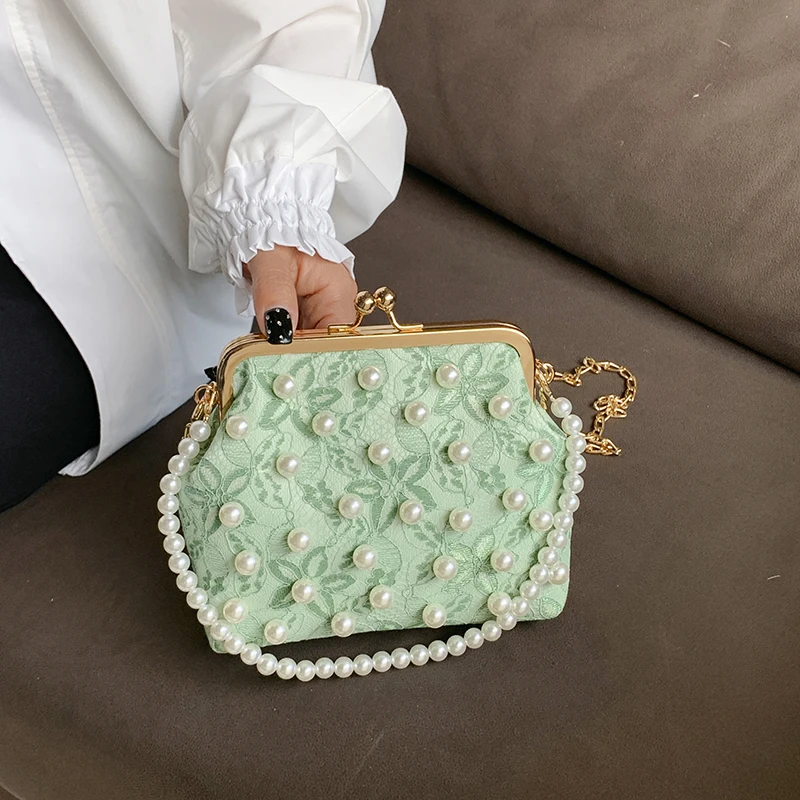 fashion crossbody bag for women Girl handbag pearled square Metal clip bag Lace embroidery women shoulder bag Fresh feeling bag
fashion crossbody bag for women Girl handbag pearled square Metal clip bag Lace embroidery women shoulder bag Fresh feeling bag