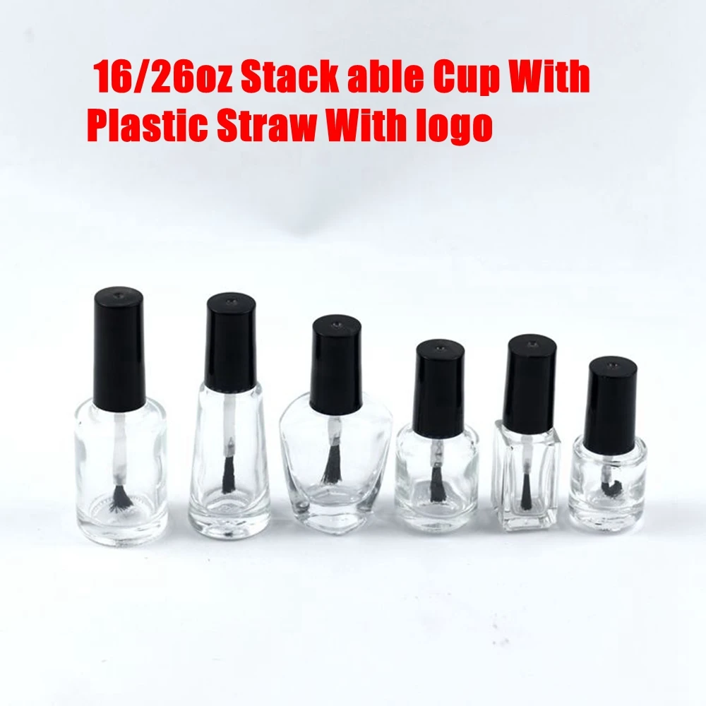 clear glass cap nail polish bottles round bottles of glass container 16/26oz Stack able Cup With Plastic Straw With logo
clear glass cap nail polish bottles round bottles of glass container 16/26oz Stack able Cup With Plastic Straw With logo