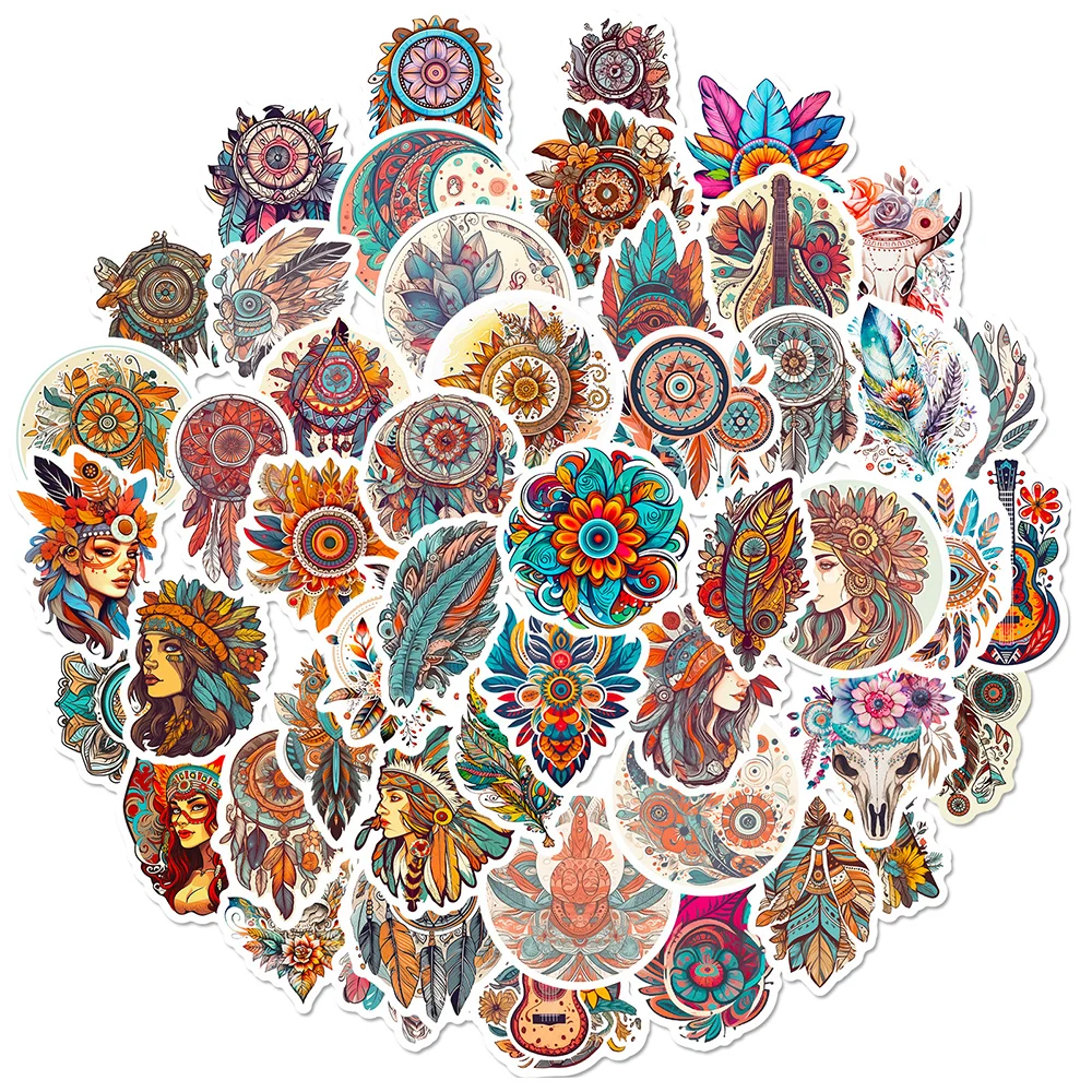 10/30/50/100pcs Bohemian Feather Indian Cartoon Stickers Aesthetic DIY Phone Skateboard Scrapbook PVC Waterproof Vintage Sticker
10/30/50/100pcs Bohemian Feather Indian Cartoon Stickers Aesthetic DIY Phone Skateboard Scrapbook PVC Waterproof Vintage Sticker