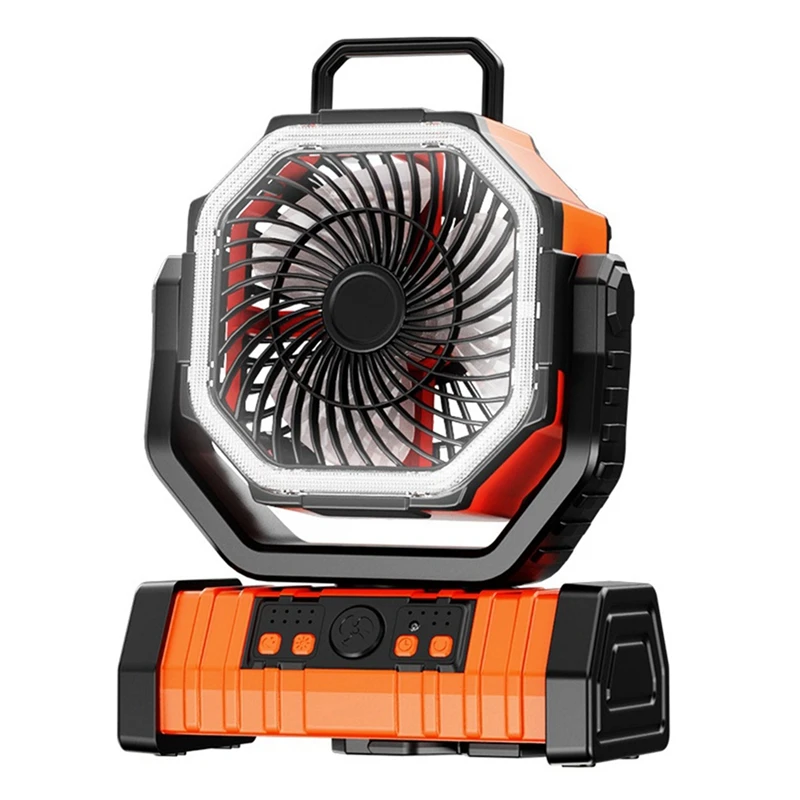

New Outdoor Camping Fan Fishing Fan 20,000 Mah Four-Speed Adjustable Directional USB Rechargeable Shaking Head