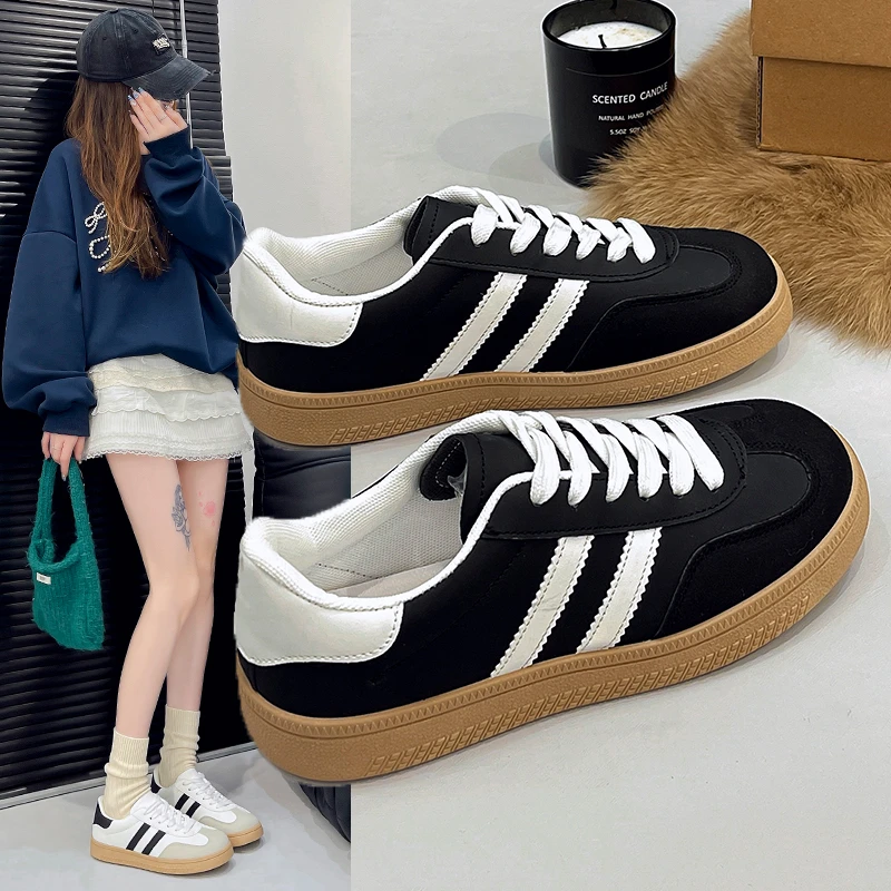 2025 New Fashion Trend Women's Casual Shoes College Style Wide Toe Soft Comfortable Flat Shoes Outdoor Casual Sports Shoes 40 Sb2f9156f47064b56a06b95212fc59fe9U