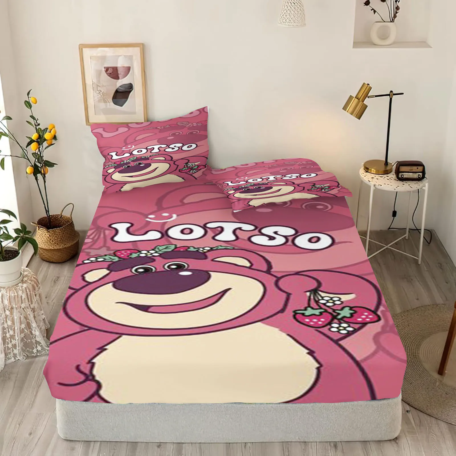 Strawberry Bear Fitted Sheet Children, Cartoon Coverage, Baby Bedding, Teenager, Elastic, Cute, Digital Printing Sheets Cover
Strawberry Bear Fitted Sheet Children, Cartoon Coverage, Baby Bedding, Teenager, Elastic, Cute, Digital Printing Sheets Cover