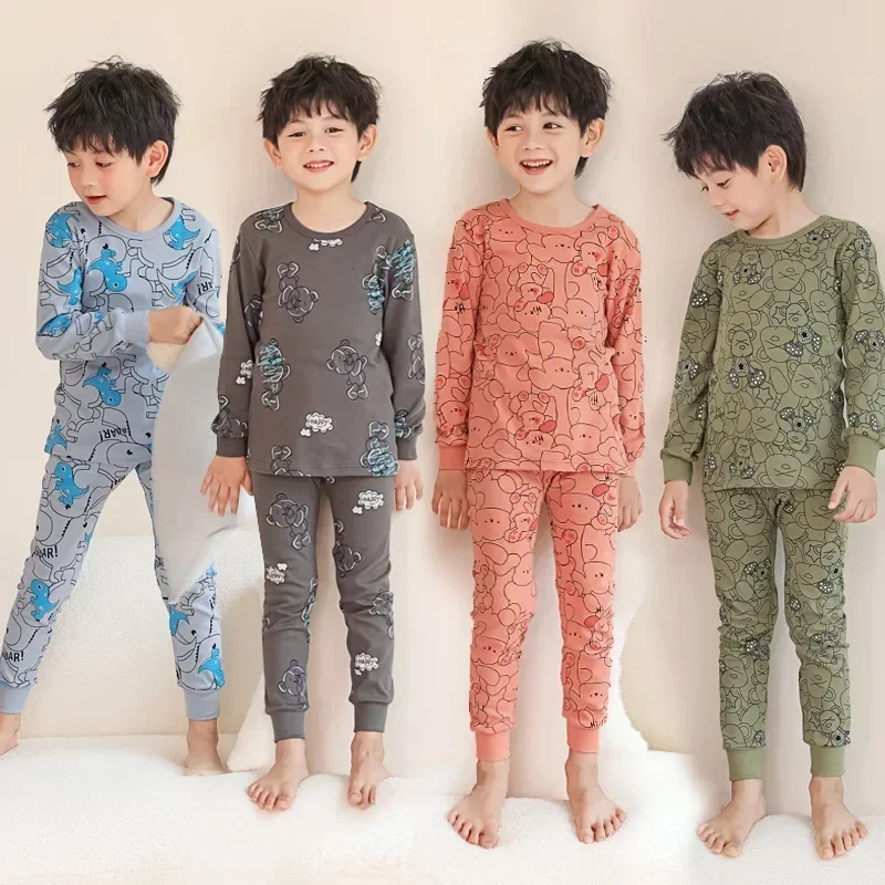 Boys Girls Pajamas Winter Thermal Underwear Children's Clothing Sleepwear Warm Pyjamas Sets For Kids 2 4 5 6 8 10 12 13 Years Boys Girls Pajamas Winter Thermal Underwear Children's Clothing Sleepwear Warm Pyjamas Sets For Kids 2 4 5 6 8 10 12 13 Years