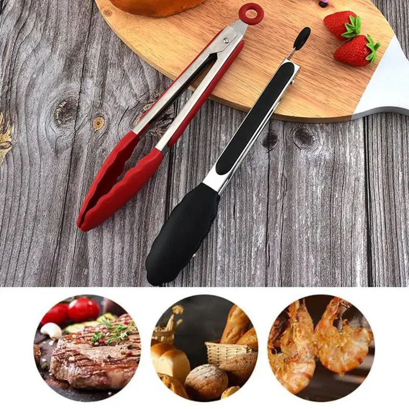 9 Inches Anti-Slip Kitchen Tongs For Cooking Salad Tong For Serving Food Heat Resistant Small Tong For Serving Food For Camping 
9 Inches Anti-Slip Kitchen Tongs For Cooking Salad Tong For Serving Food Heat Resistant Small Tong For Serving Food For Camping