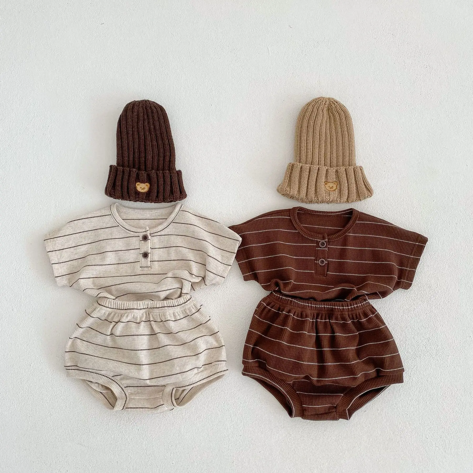 Fashion Baby Set Summer Pullover Short Sleeve T-shirt + Shorts Newborn Infant Toddler Boys Girls Striped Baby Clothing Set
Fashion Baby Set Summer Pullover Short Sleeve T-shirt + Shorts Newborn Infant Toddler Boys Girls Striped Baby Clothing Set