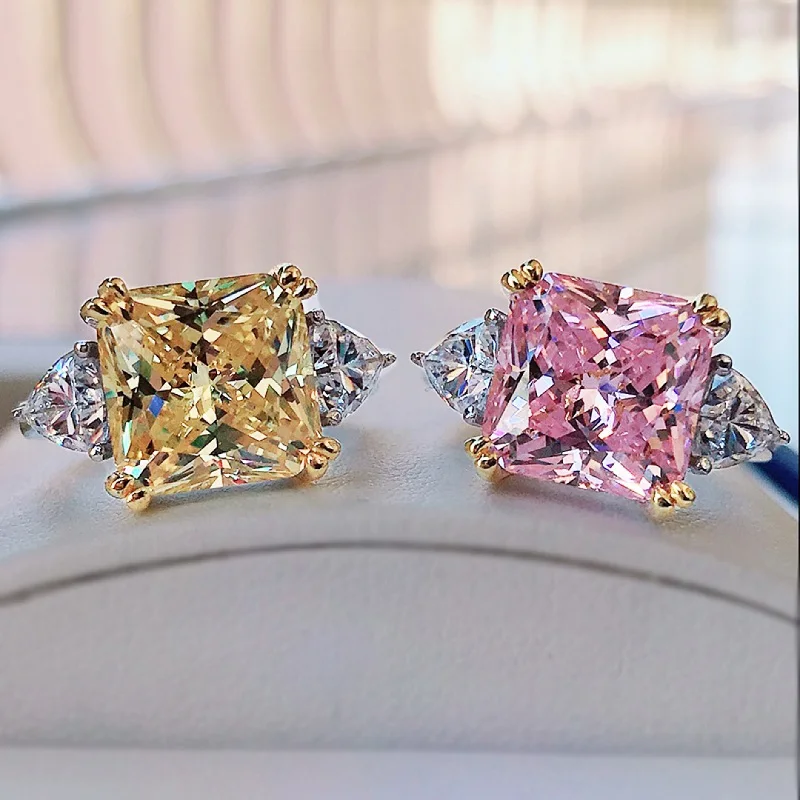 9K Women's Gold Ring Yellow/Pink Mosan Diamond Gold Ring Wedding Engagement Party Anniversary Valentine's Gift Fashion Ring
9K Women's Gold Ring Yellow/Pink Mosan Diamond Gold Ring Wedding Engagement Party Anniversary Valentine's Gift Fashion Ring