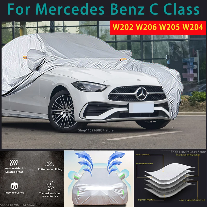 For Mercedes benz C Class W202 W206 W205 W204 210T Full Car Covers Outdoor Sun uv protection Dust Rain Snow Protective
For Mercedes benz C Class W202 W206 W205 W204 210T Full Car Covers Outdoor Sun uv protection Dust Rain Snow Protective