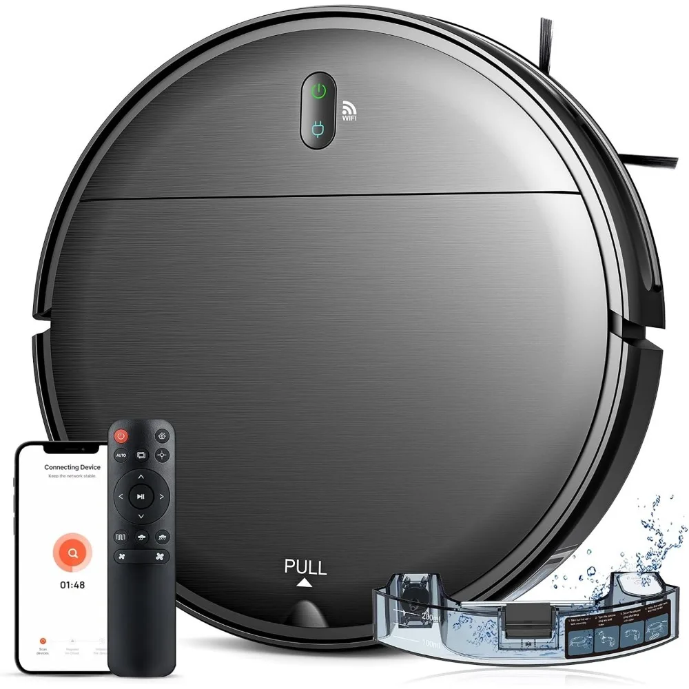 

Robot Vacuum Cleaner,Mop Combo, WiFi/App/Alexa, 2 in 1 , with Water Tank and Dust Collector, Automatic Charging, Vacuum Cleaner