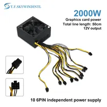ATX Mining Power Supply 2000W ASIC Power Supply Source 10*6PIN For PC PSU alimentation mining for video card rx 570 Pc gamer ATX Mining Power Supply 2000W ASIC Power Supply Source 10*6PIN For PC PSU alimentation mining for video card rx 570 Pc gamer