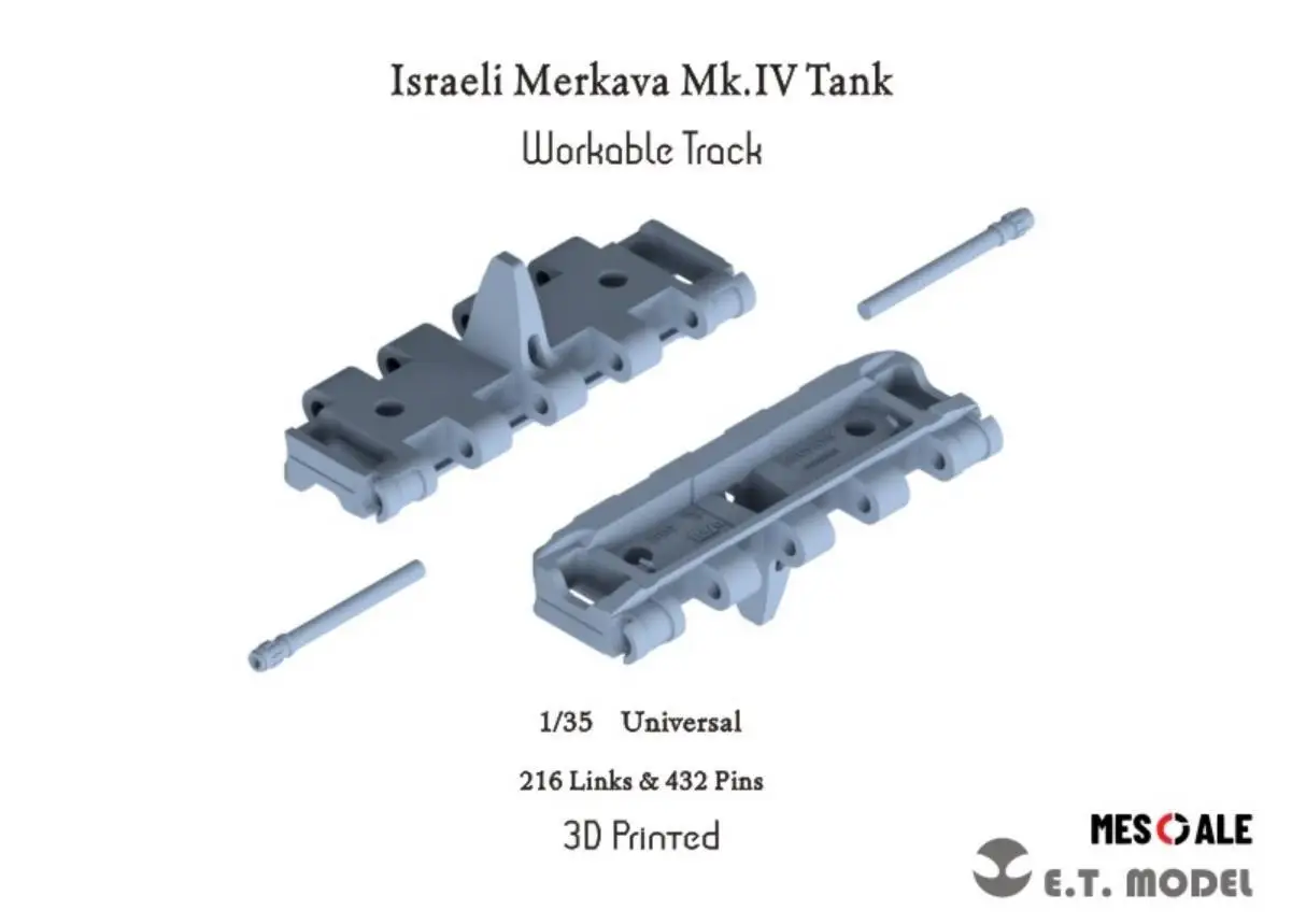 

ET MODEL P35-024 1/35 Israeli Merkava Mk.IV Tank Workable Track(3D Printed)