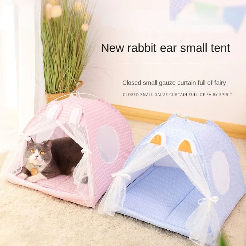Ear nest Tent Cat House Available All Seasons, Small and Medium Dogs Available, Removable and Washable Pet Supplies
Ear nest Tent Cat House Available All Seasons, Small and Medium Dogs Available, Removable and Washable Pet Supplies