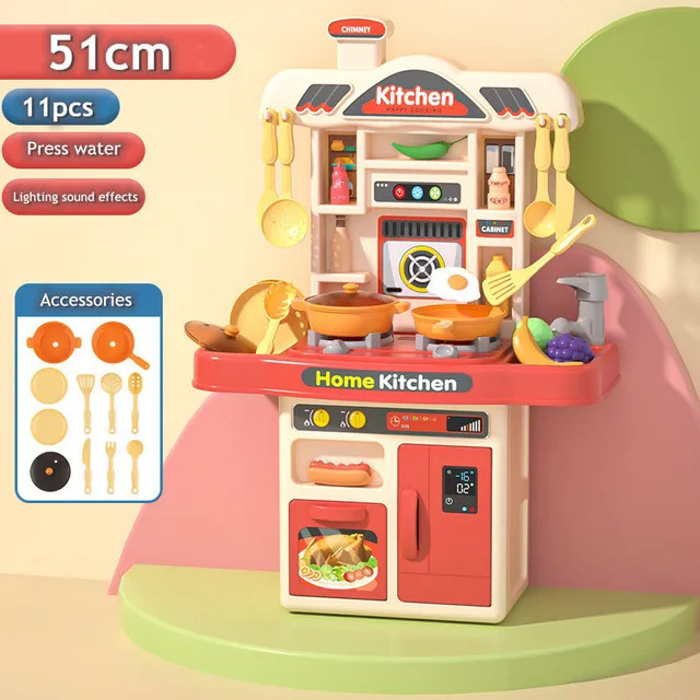 51cm Simulation Kitchen Toys Children's Play House Spray Appliance Boys Girls Cook Food Set Christmas Gifts
51cm Simulation Kitchen Toys Children's Play House Spray Appliance Boys Girls Cook Food Set Christmas Gifts