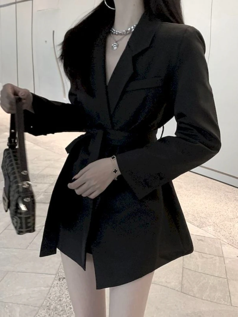 Женская Весенняя куртка 2022 элегантная офисная одежда белого и черного цвета с