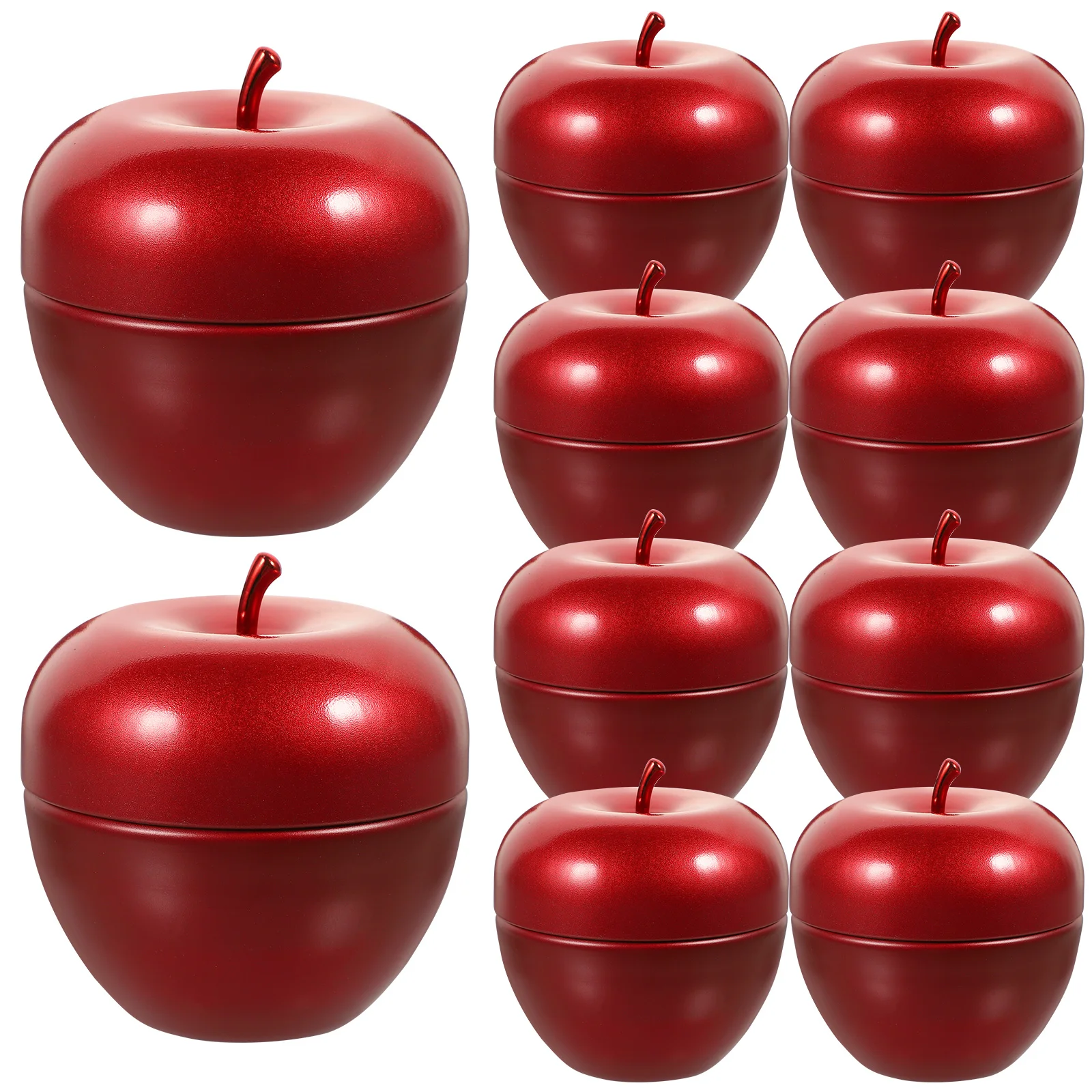 10 Pcs Apple Tin Can Tea Leaves Canister Christmas Goodies Storage Jar Container
10 Pcs Apple Tin Can Tea Leaves Canister Christmas Goodies Storage Jar Container
