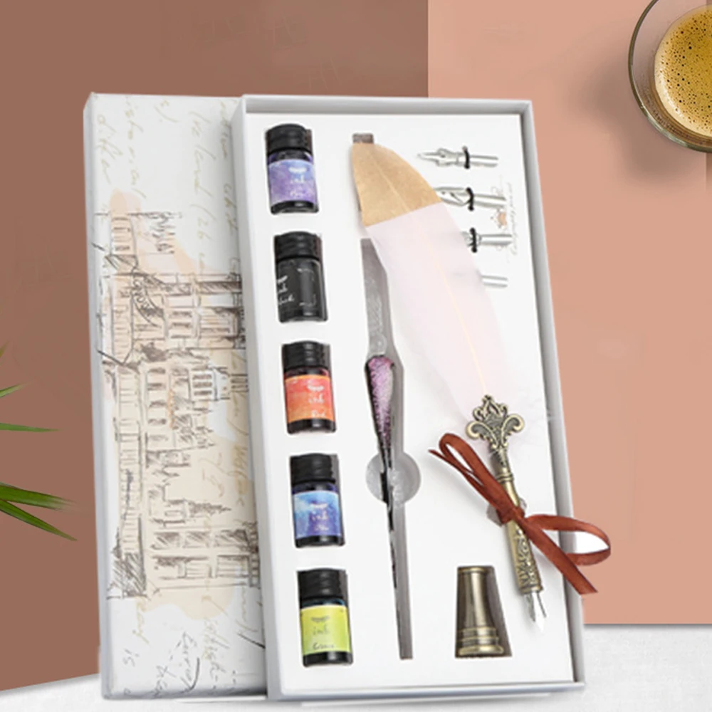 Starry Sky Dip Pen Crystal Pen Glass Pen Quill Pen Ink Set Retro Practical Student Gift Gradient Color
Starry Sky Dip Pen Crystal Pen Glass Pen Quill Pen Ink Set Retro Practical Student Gift Gradient Color