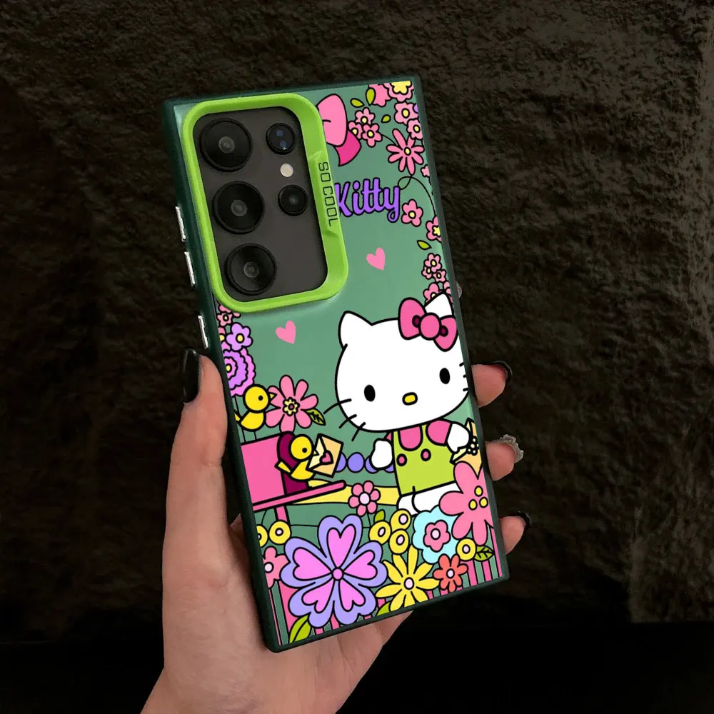 Cute Hello Kitty Flower S25 Case For Samsung S25 S24 Ultra Funda For Galaxy S23 S22 S21 FE S20 Ultra Plus Shockproof Phone Cover Cute Hello Kitty Flower S25 Case For Samsung S25 S24 Ultra Funda For Galaxy S23 S22 S21 FE S20 Ultra Plus Shockproof Phone Cover