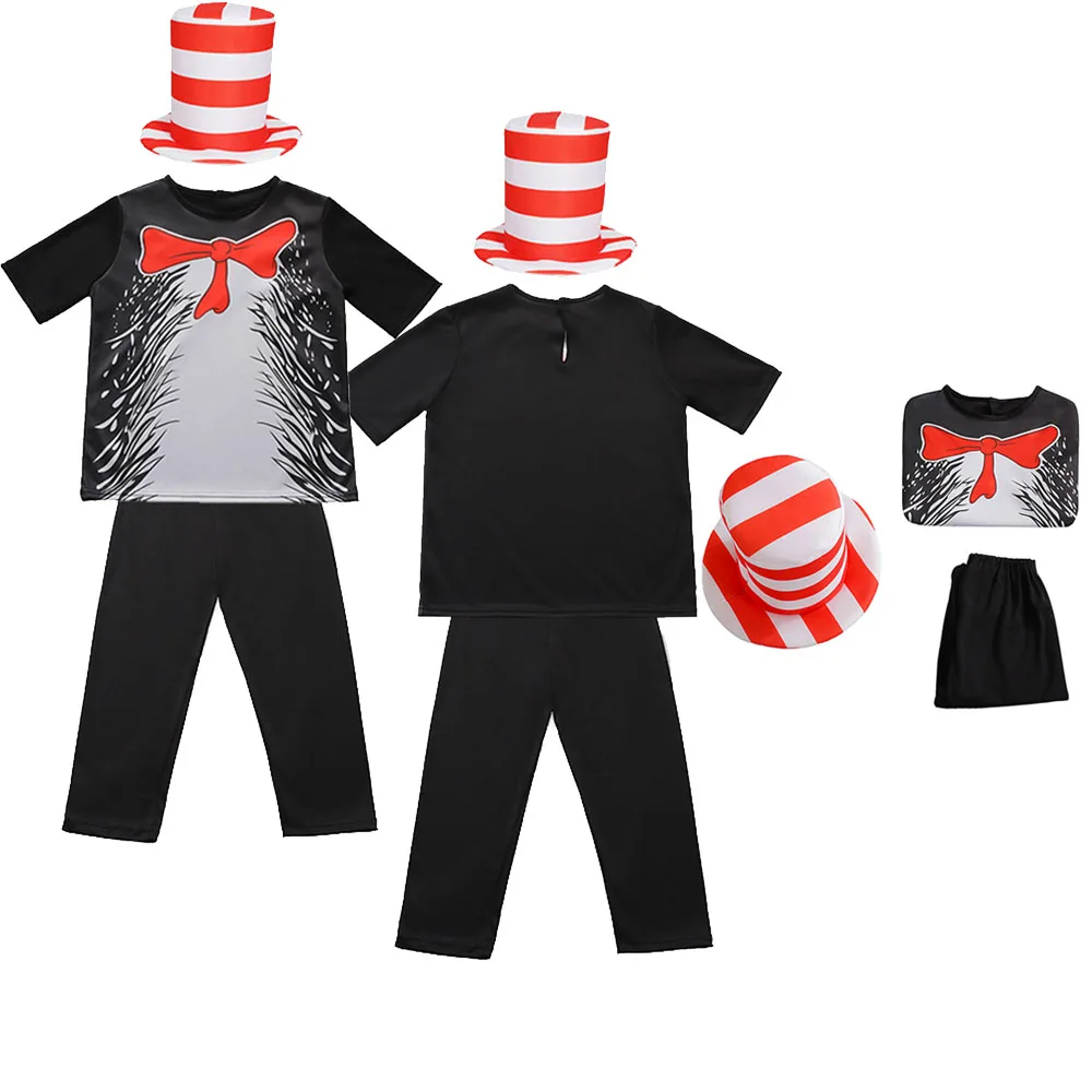 Kids Children Cartoon Cat Cosplay Costume Stage Performance Clothes T-shirt Pants Hat Outfits Halloween Carnival Party Role Suit
Kids Children Cartoon Cat Cosplay Costume Stage Performance Clothes T-shirt Pants Hat Outfits Halloween Carnival Party Role Suit