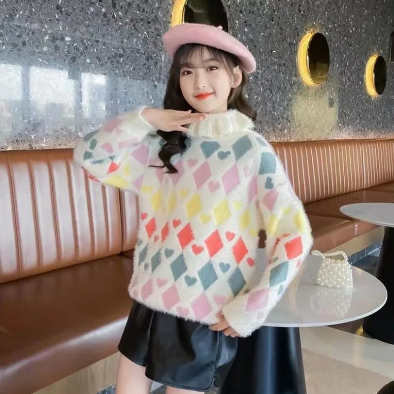 Girls Sweater Wool Coat Knitwear 2022 Fleece Thicken Warm Winter Autumn Windproof Cottons Children's Clothing
Girls Sweater Wool Coat Knitwear 2022 Fleece Thicken Warm Winter Autumn Windproof Cottons Children's Clothing