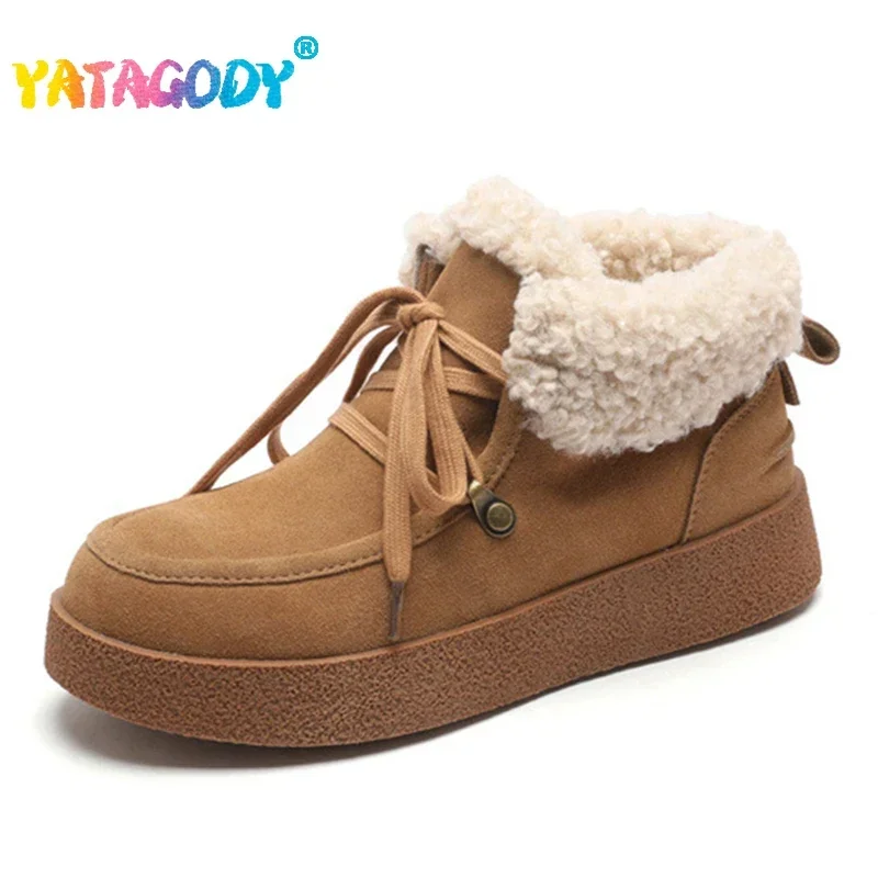 YATAGODY Size 35-40 Women Snow Boots Genuine Leather Heels Shoes For Women Winter Cross Strap Boots Wool Boots Casual Footwear
YATAGODY Size 35-40 Women Snow Boots Genuine Leather Heels Shoes For Women Winter Cross Strap Boots Wool Boots Casual Footwear