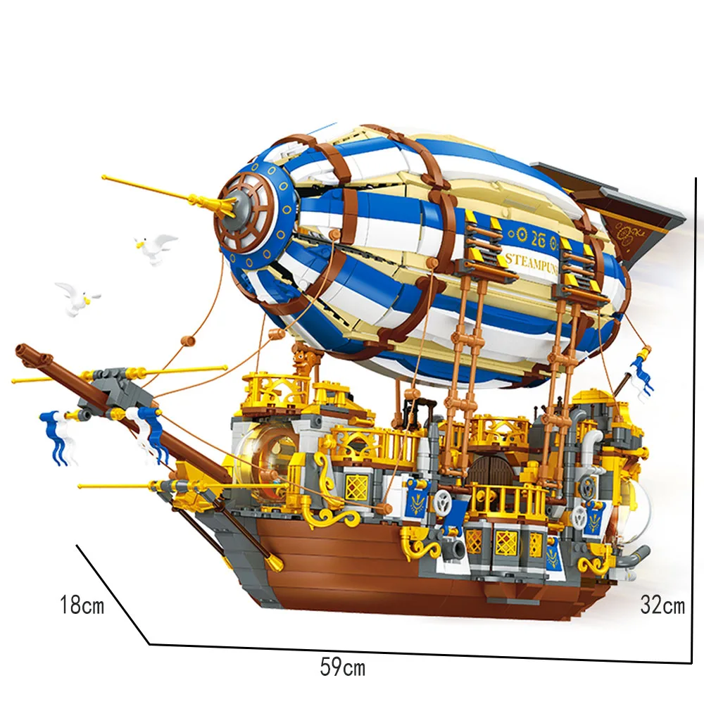 creative expert Steampunk Airship moc Building Block model toy birthday gifts Christmas 3272pcs creative expert Steampunk Airship moc Building Block model toy birthday gifts Christmas 3272pcs
