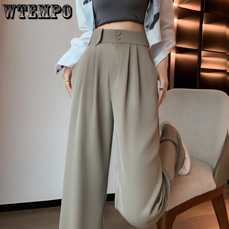 Black White High Waisted Pants for Women Spring Korean Floor-Length Fashion Button Up Wide Leg Pants Office Ladies Casual Pants
Black White High Waisted Pants for Women Spring Korean Floor-Length Fashion Button Up Wide Leg Pants Office Ladies Casual Pants