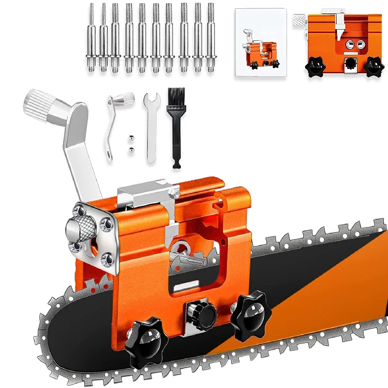 Chainsaw Sharpener Jig, Portable Chain Saw Sharpener Tool With 10Pcs Burrs, Chainsaw Chain Sharpener With Durable Carry Bag, Han
Chainsaw Sharpener Jig, Portable Chain Saw Sharpener Tool With 10Pcs Burrs, Chainsaw Chain Sharpener With Durable Carry Bag, Han