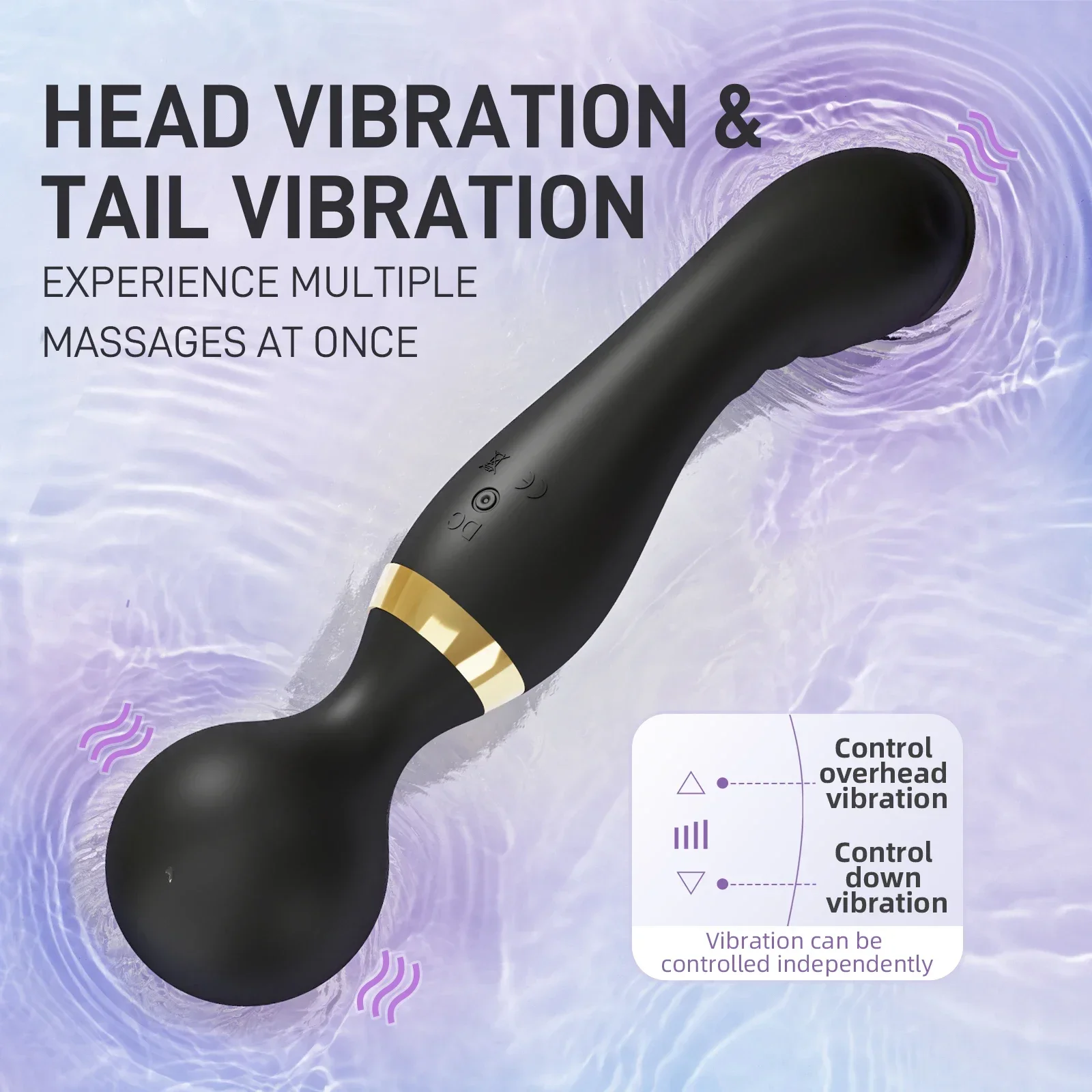 Vibromasseur AV injuste pour femme, baguette magique éducative pour femme, double tête, stimulateur de clitoris, masseur de vagin, jouets sexuels pour adultes 4