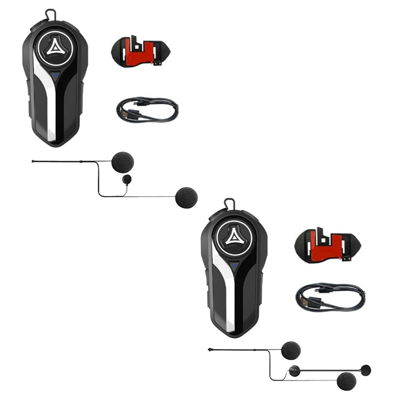 

BT5.0 Motorcycle Headset Intercom Interconnection Outdoor Riding Waterproof Headset With Noise Reduction