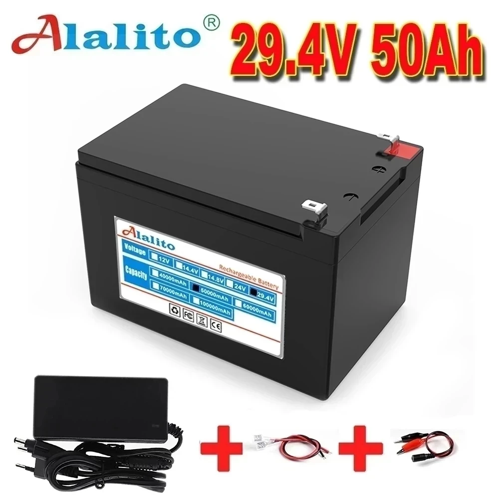 24V 7S4P 50000 MAH high power 50Ah 18650 lithium battery with BMS 29,4v electric bicycle battery for various tools+charger
24V 7S4P 50000 MAH high power 50Ah 18650 lithium battery with BMS 29,4v electric bicycle battery for various tools+charger