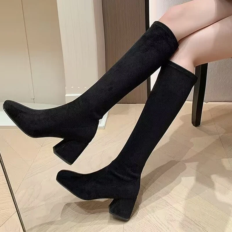 Women Long Boots Sexy High Heels Suede Lace Up Over The Knee Boots Autumn Winter Warm Shoes Female Slim Thigh High Boots Party
Women Long Boots Sexy High Heels Suede Lace Up Over The Knee Boots Autumn Winter Warm Shoes Female Slim Thigh High Boots Party