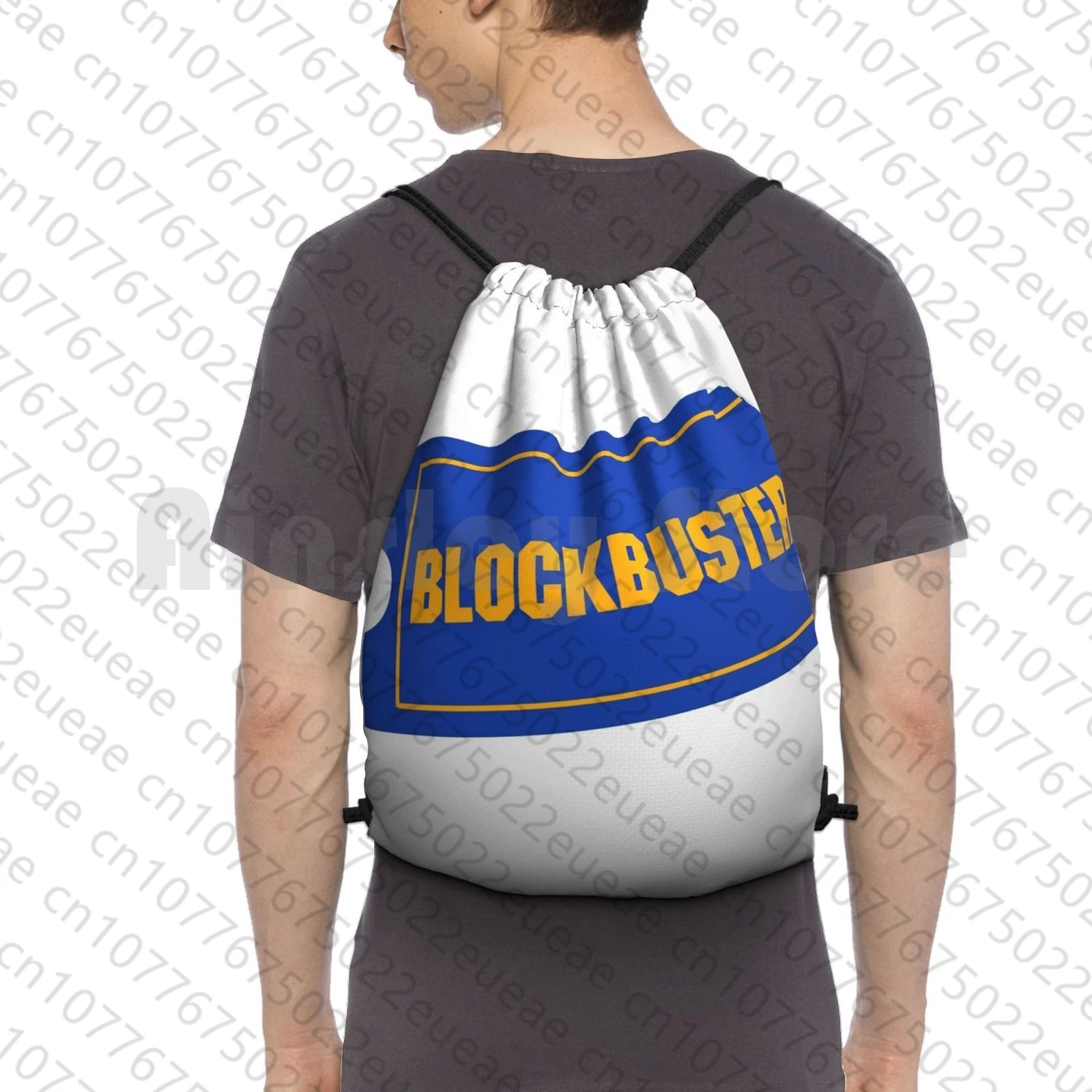 

Blockbuster mochila sacos de cordão saco de ginásio à prova dwaterproof água blockbuster filmes irmão urso